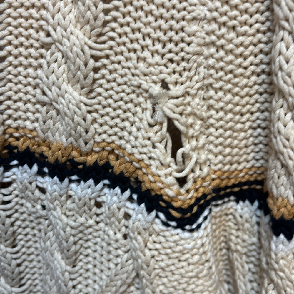 Veronica Beard Multicolor Striped Cable Knit Swea… - image 4